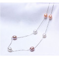 Mixed Color 7-8mm AAA 925 Silver Teardrop Pearl Necklace